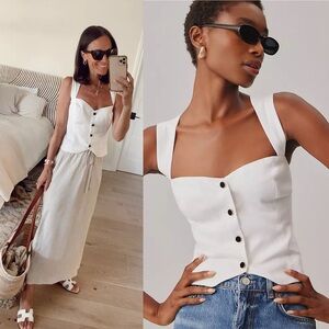 NWT Reformation Anthropologie Kimberly Linen Top